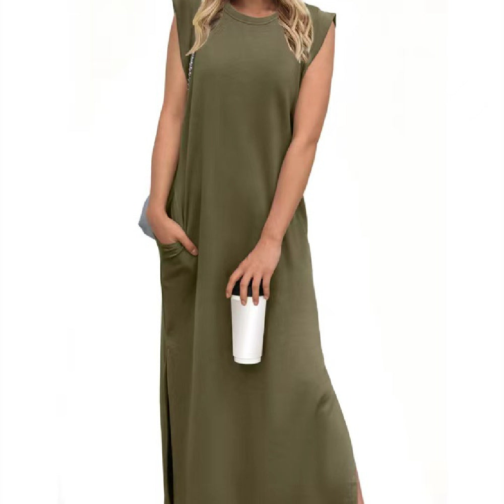 Femyza Summer Sleeveless Slit Dress