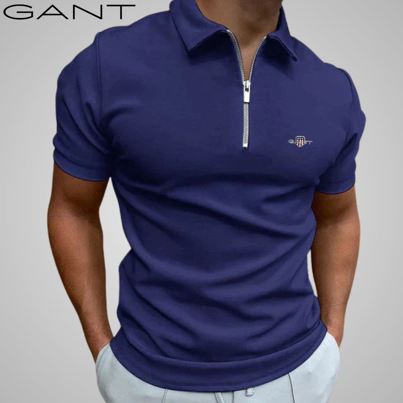 Casual Polo met Rits