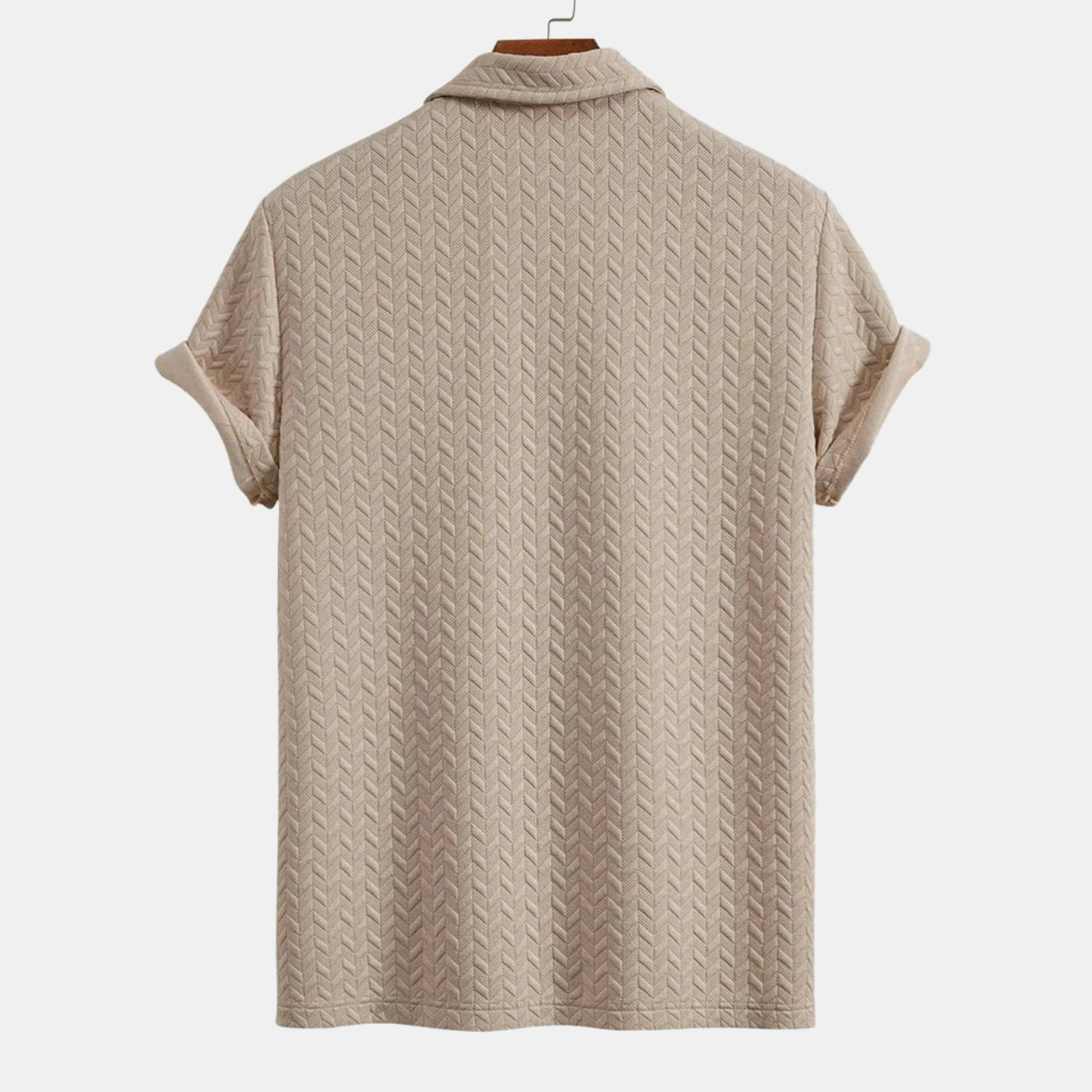 Gestructureerde Polo en Short Set