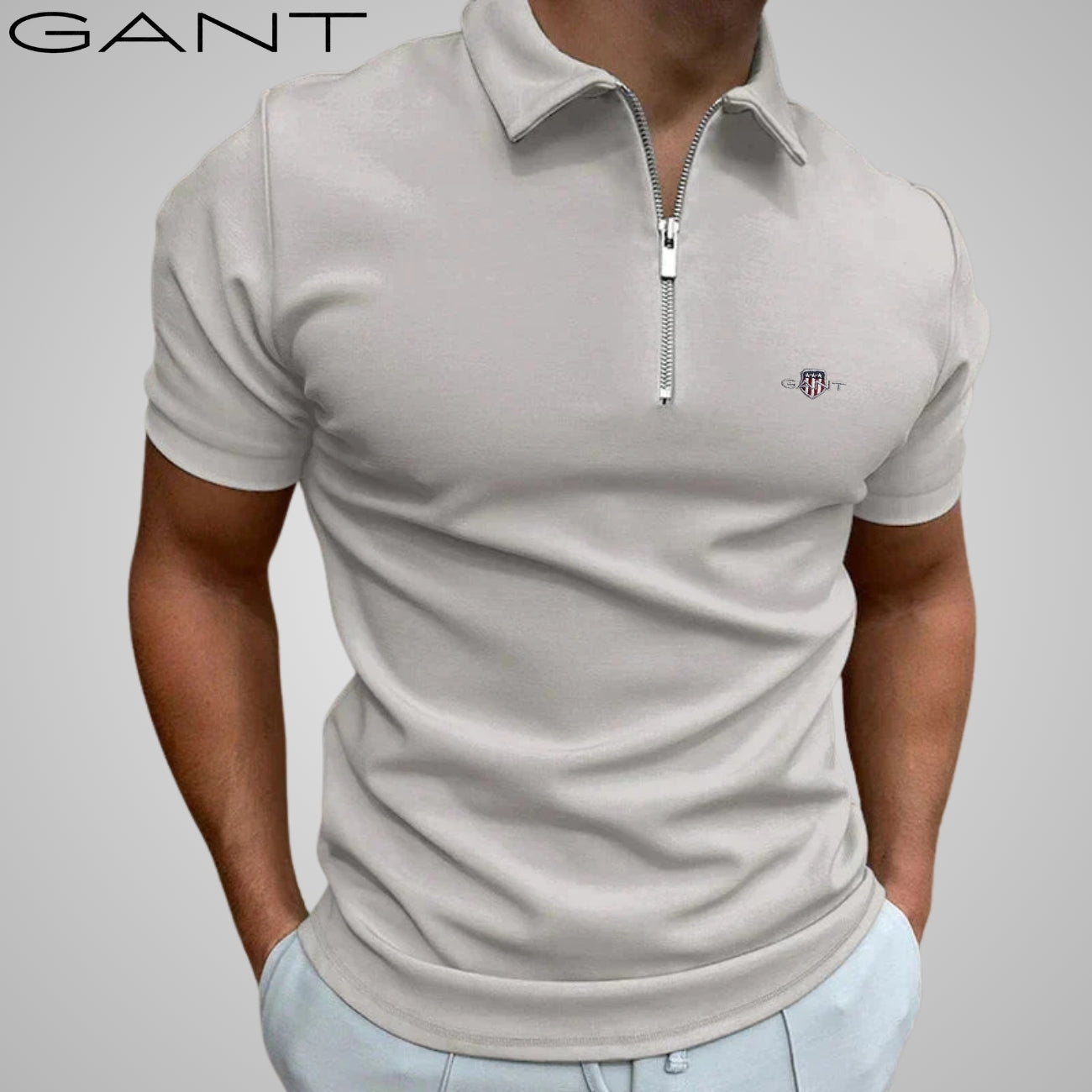 Casual Polo met Rits