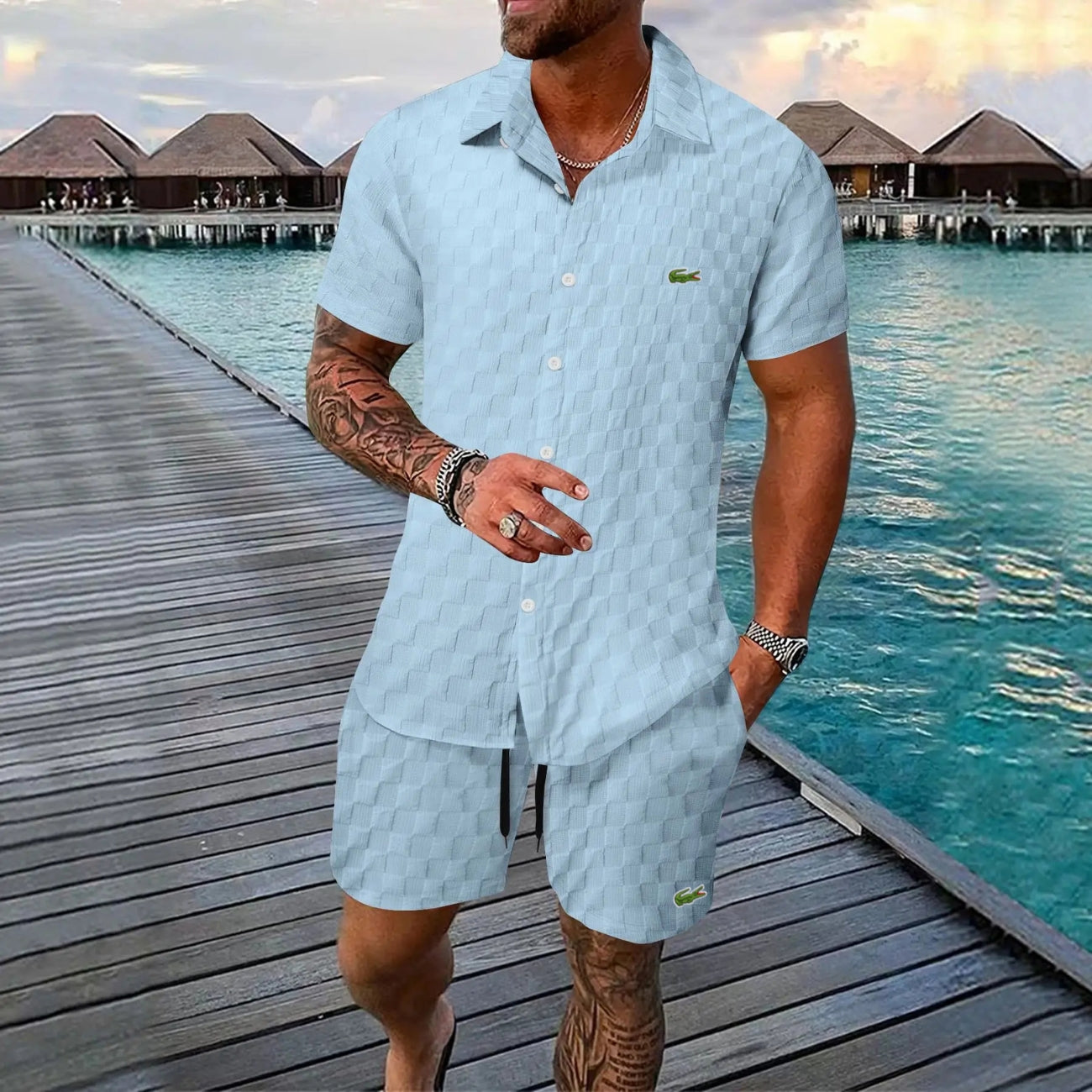 Heren Zomerset (Overhemd en Shorts)