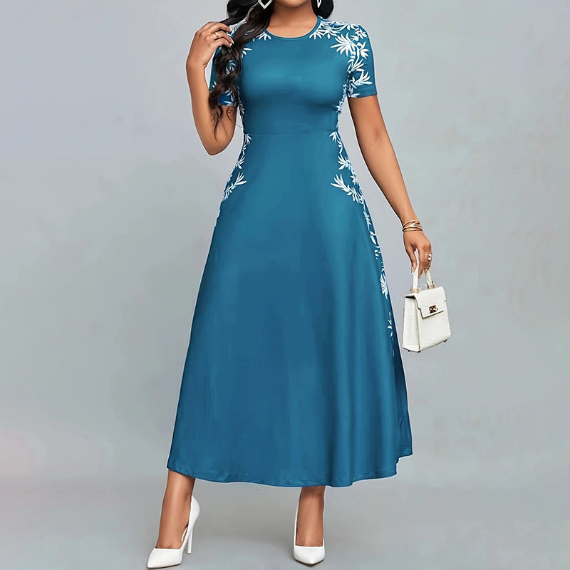 Femyza Elegant Short Sleeve Maxi Dress