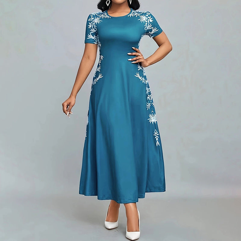 Femyza Elegant Short Sleeve Maxi Dress