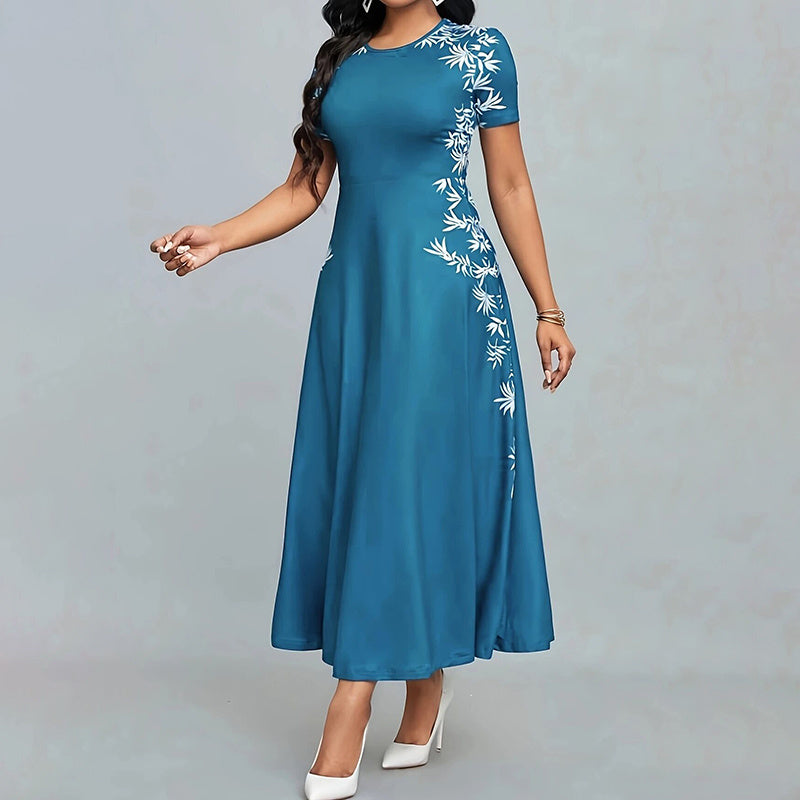Femyza Elegant Short Sleeve Maxi Dress
