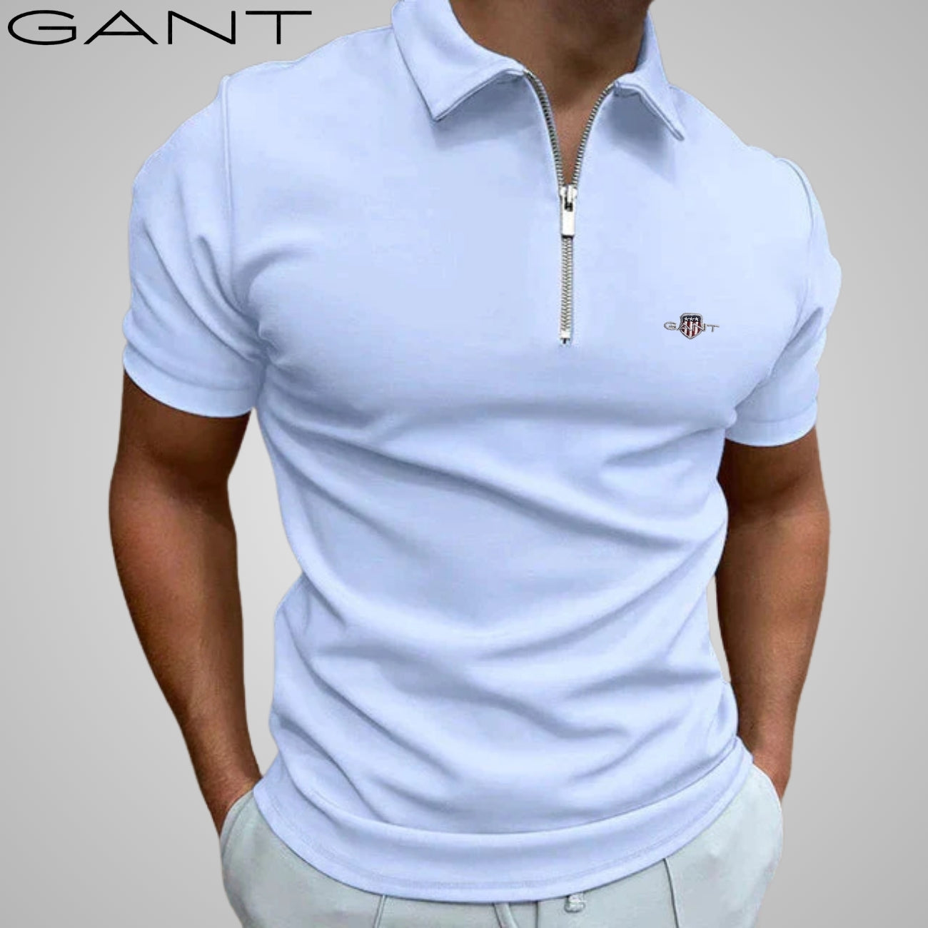 Casual Polo met Rits