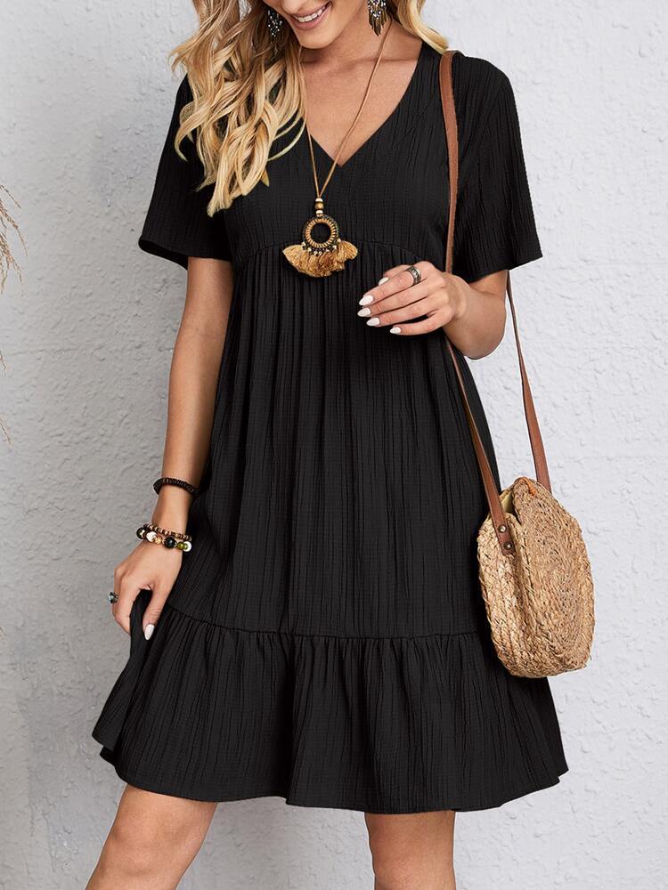 Femyza V-Neck Ruffled Summer Dress