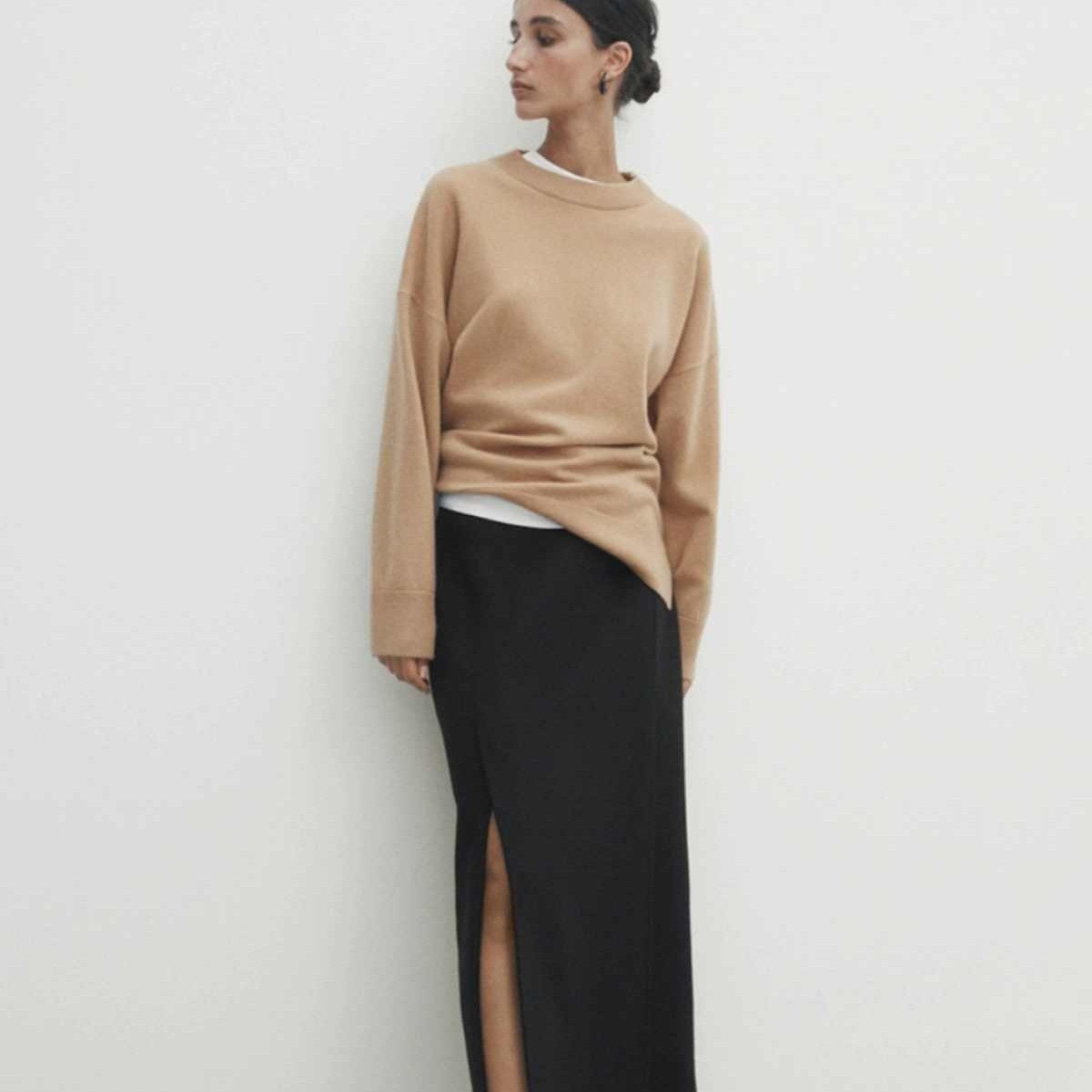 Femyza Round Neck Shawl Sweater