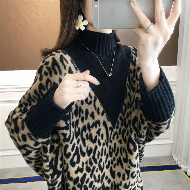 Femyza Fake Two-Piece Loose Sweater Coat