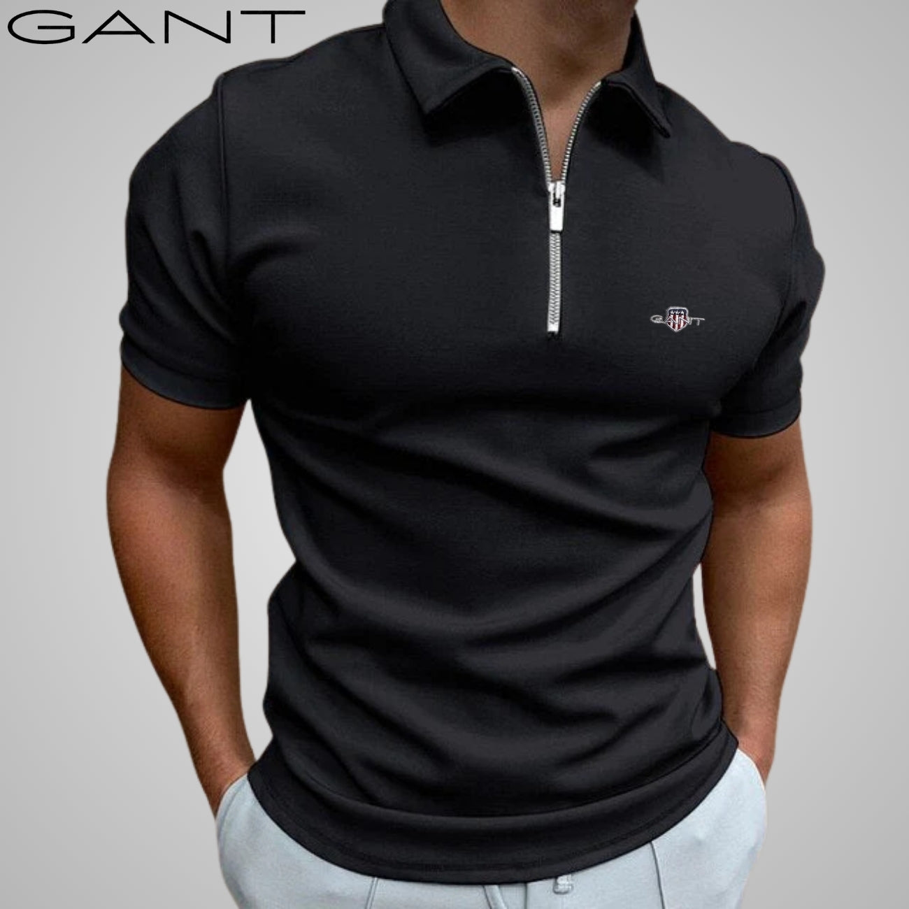 Casual Polo met Rits