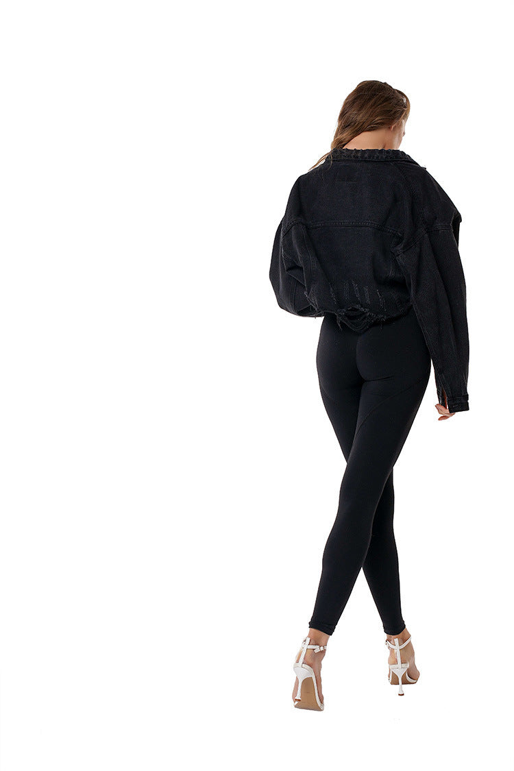 Femyza Loose Short Denim Jacket