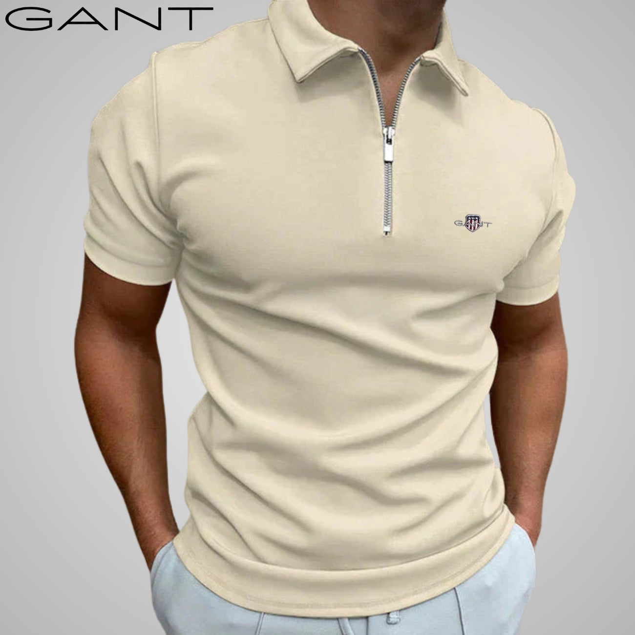 Casual Polo met Rits