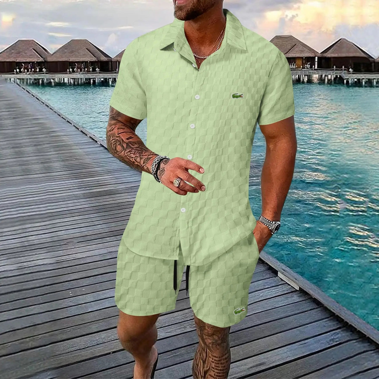 Heren Zomerset (Overhemd en Shorts)