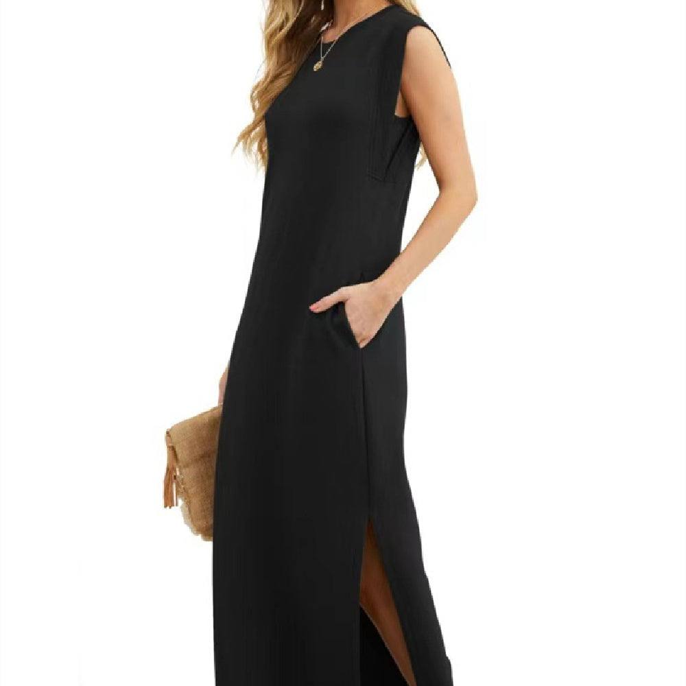 Femyza Summer Sleeveless Slit Dress