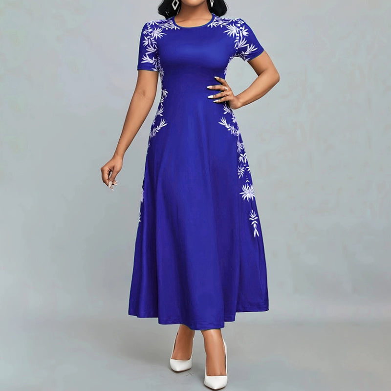 Femyza Elegant Short Sleeve Maxi Dress
