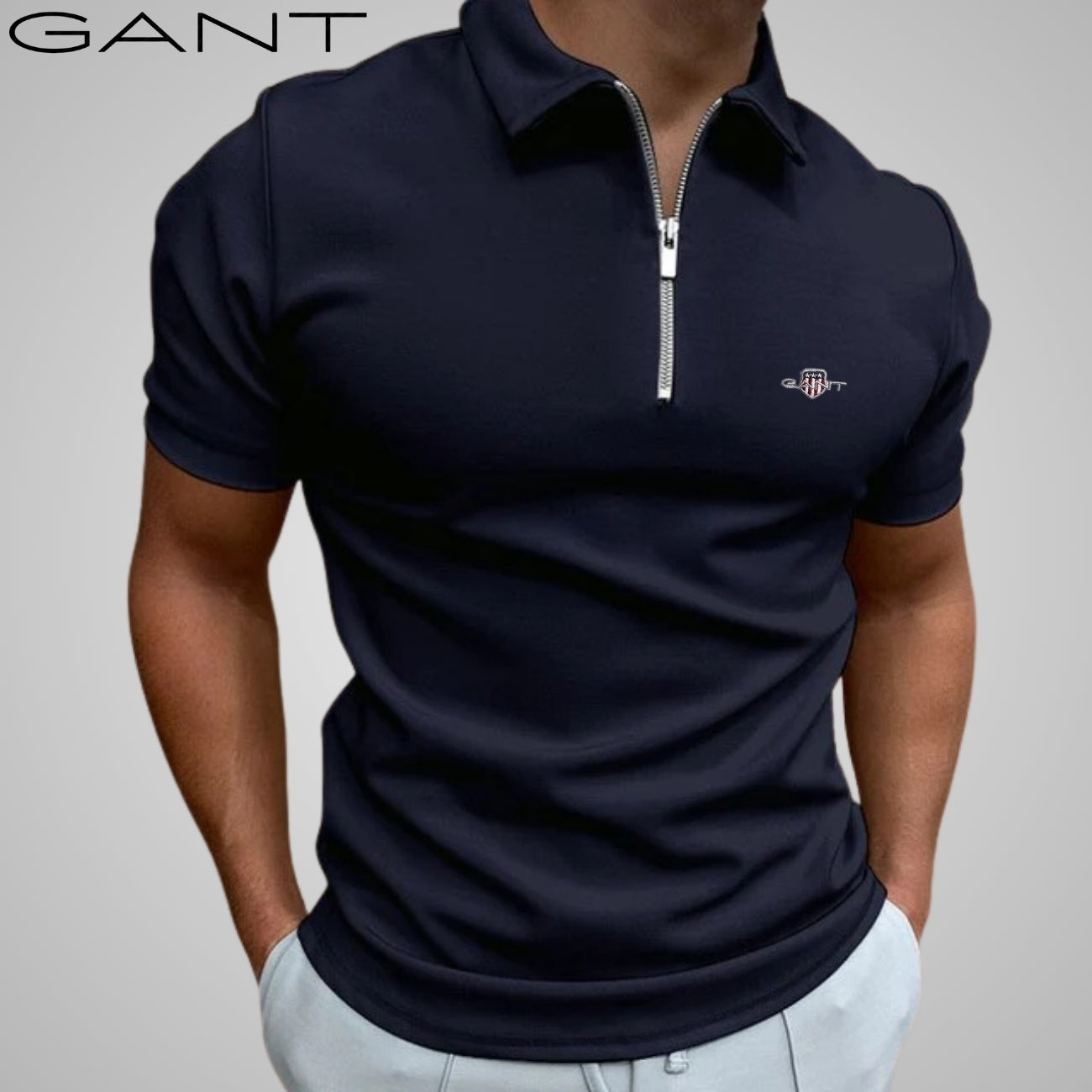 Casual Polo met Rits