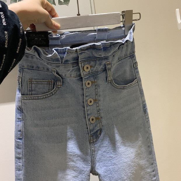 Femyza High-Waisted Cropped Jeans