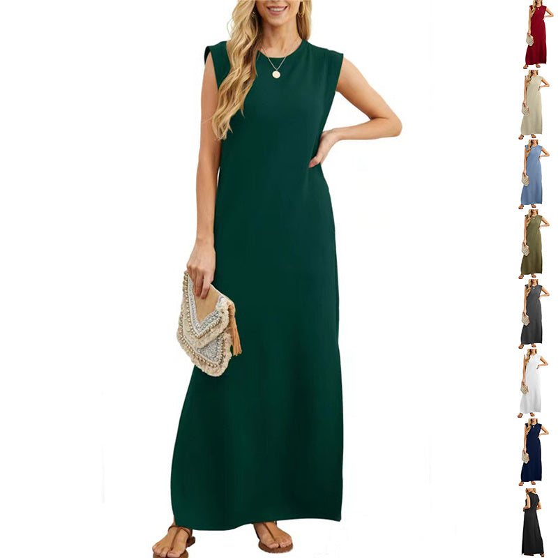 Femyza Summer Sleeveless Slit Dress