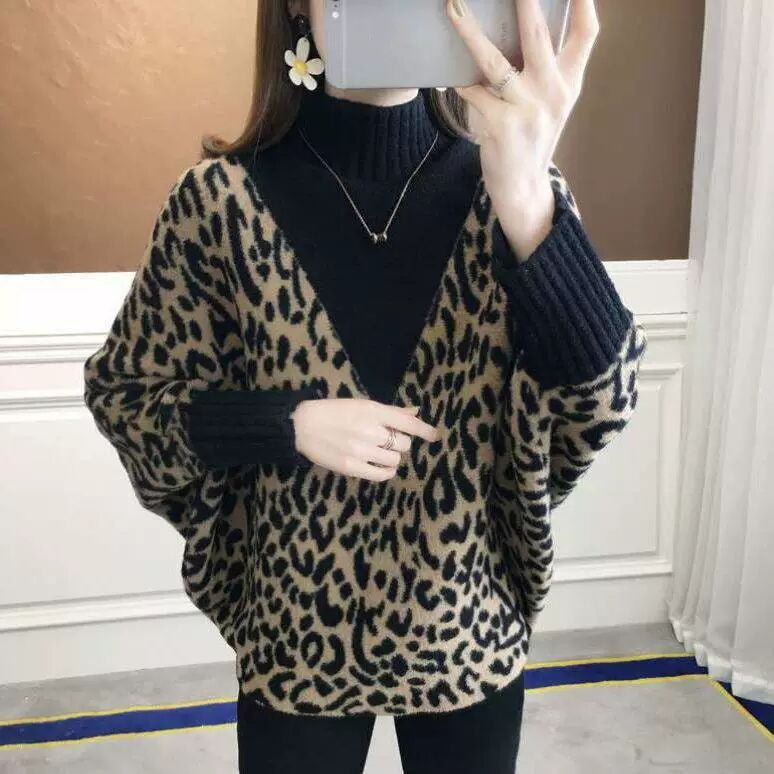 Femyza Fake Two-Piece Loose Sweater Coat