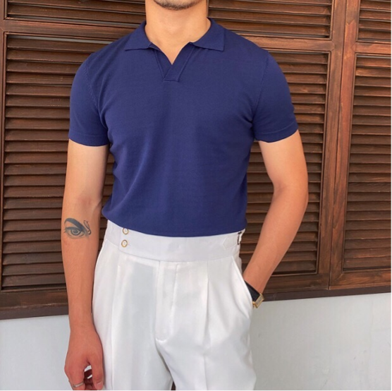 V-hals polo shirt
