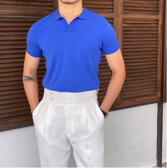 V-hals polo shirt