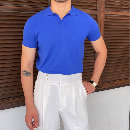V-hals polo shirt