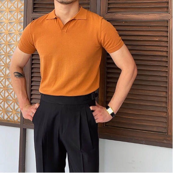 V-hals polo shirt