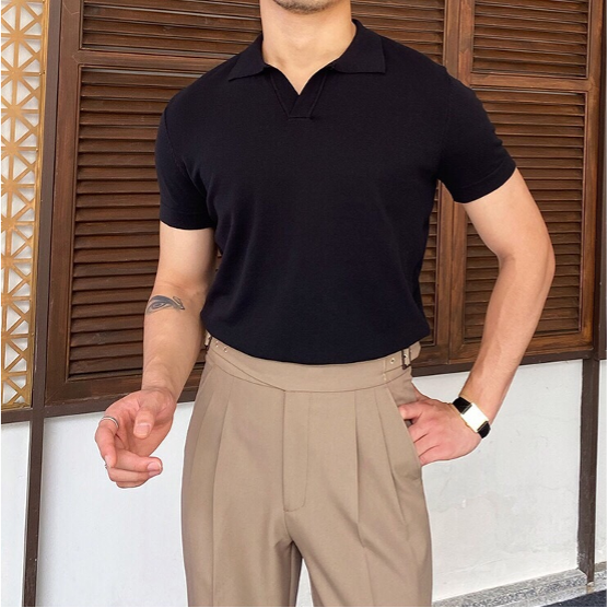 V-hals polo shirt