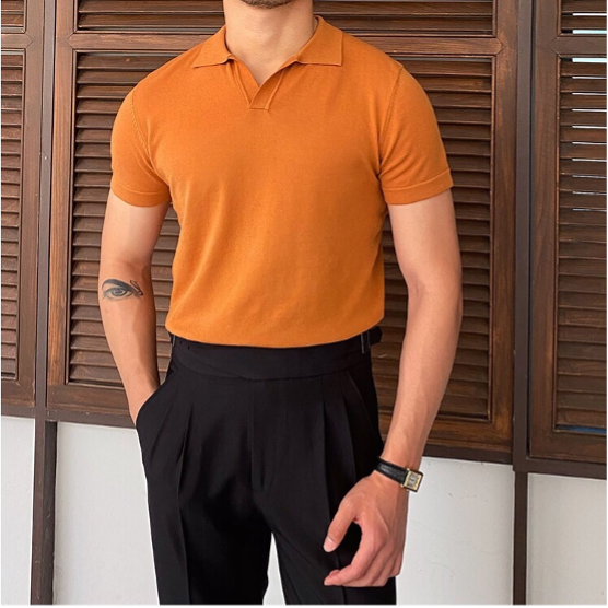 V-hals polo shirt