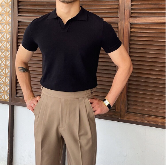 V-hals polo shirt