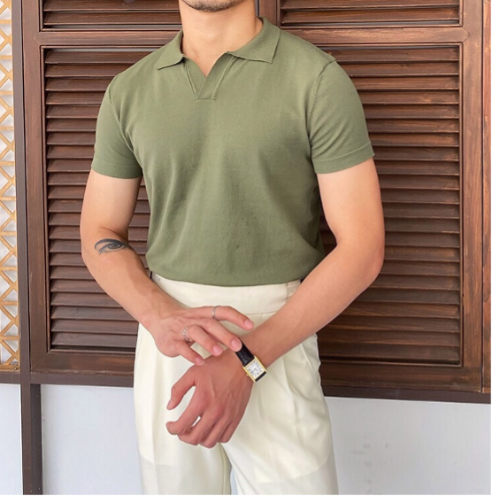 V-hals polo shirt