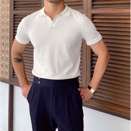 V-hals polo shirt